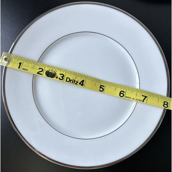 Set of 7 Furstenberg Nobility‎ German White & Gold Trim 8-inch Plates Dinnerware - Picture 5 of 8